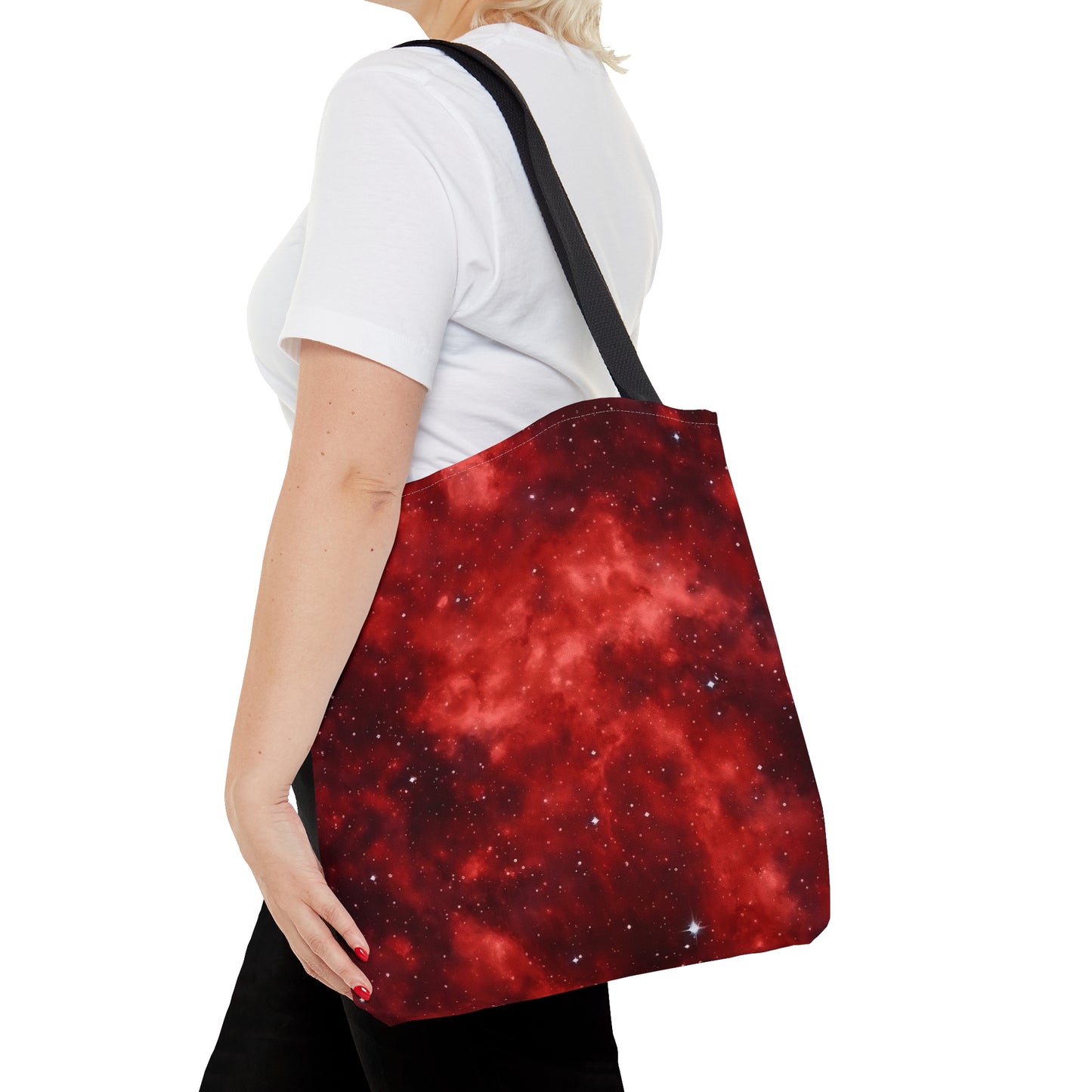 Scarlet Starscape Tote Bag