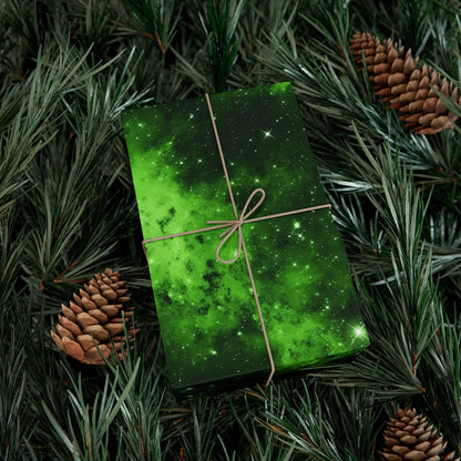 Lime Space Wrapping Paper