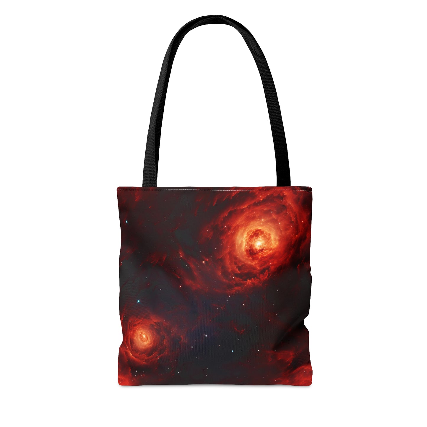 Double Crimson Galaxies Tote Bag