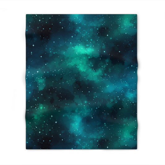 Cyan Starscape Throw Blanket