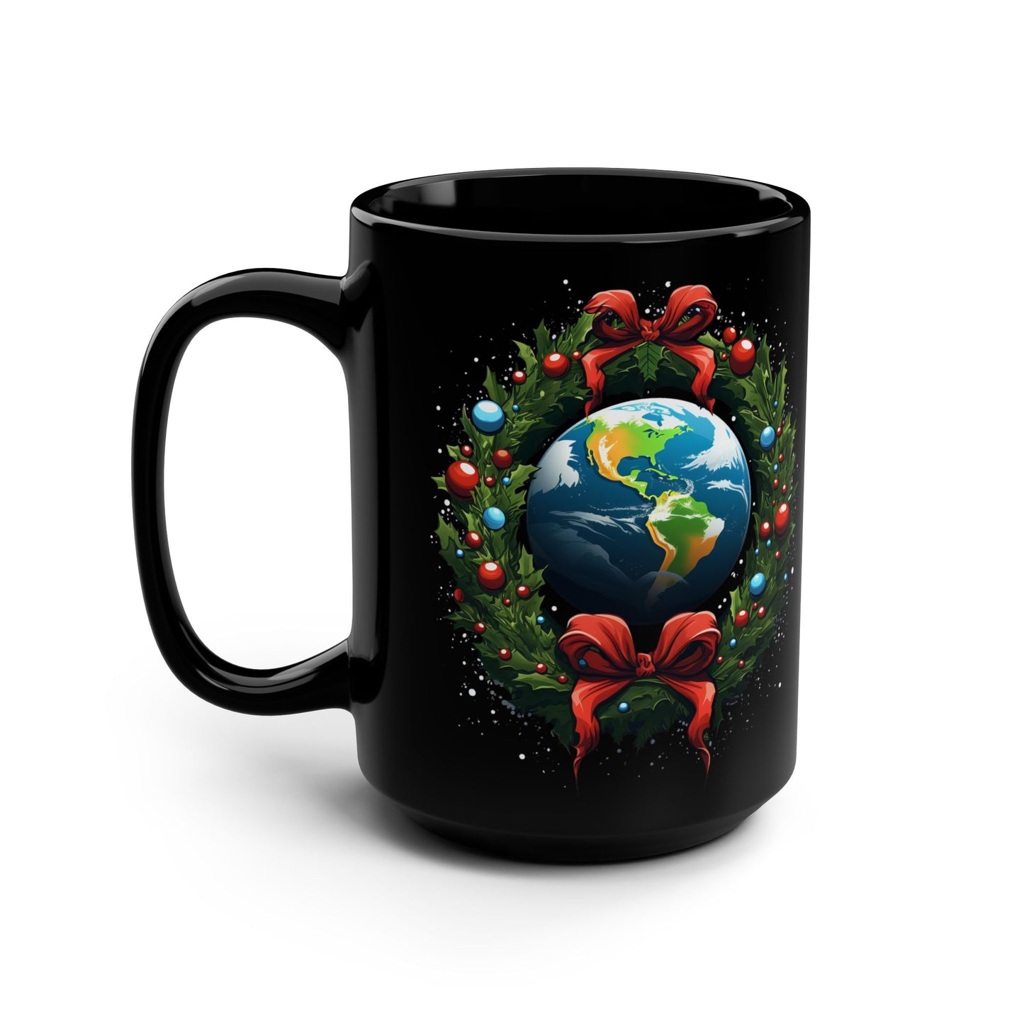 Wreath Orbit 15oz Christmas Coffee Mug