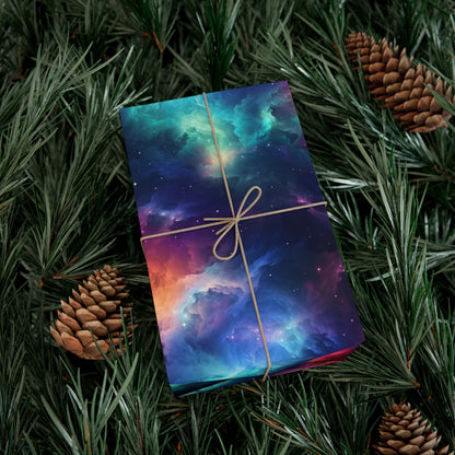 Neon Nebula Wrapping Paper