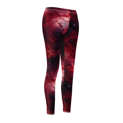 Crimson Nebulae Casual Leggings