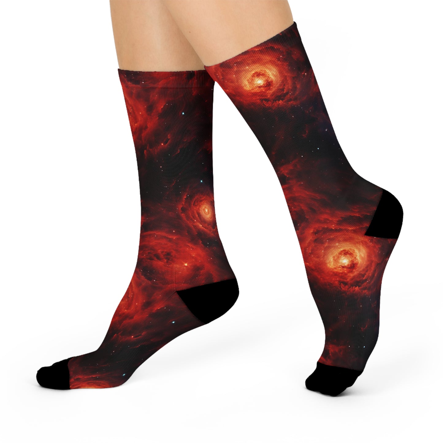 Crimson Galaxies Socks