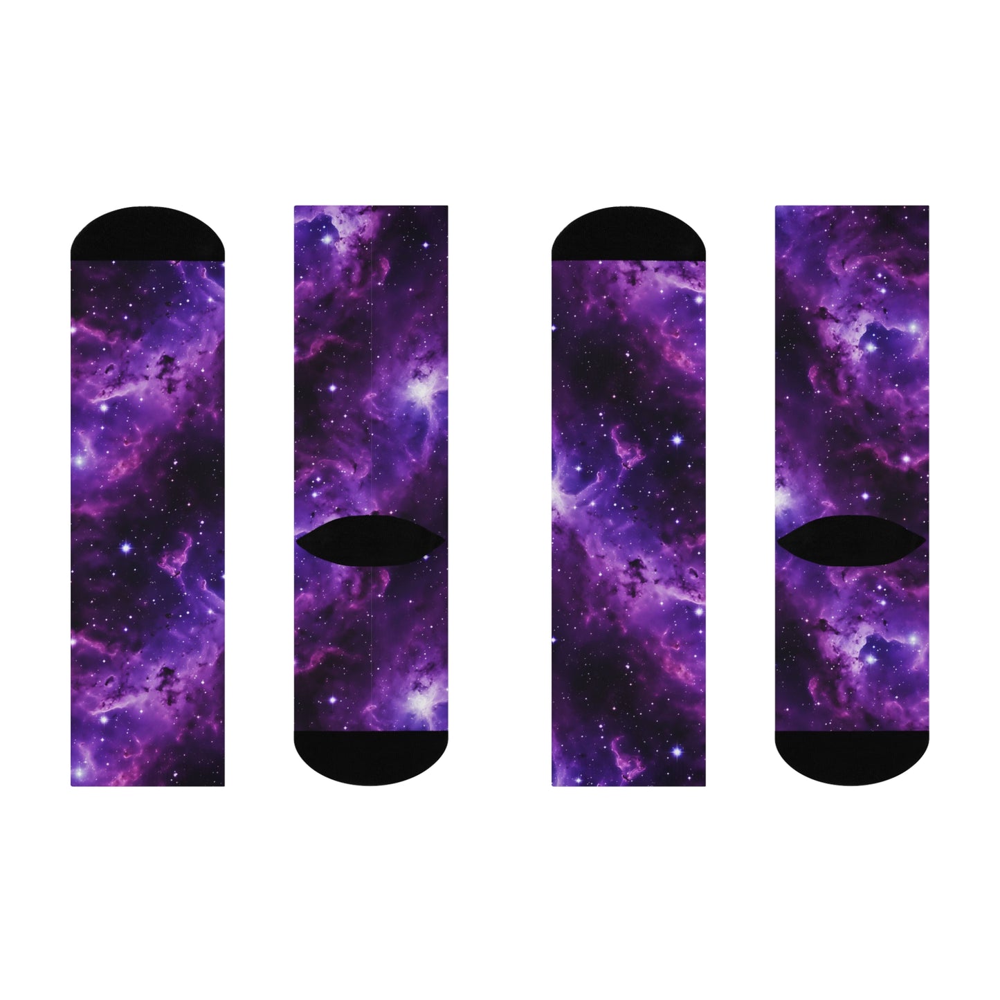 Vivid Purple Space Socks