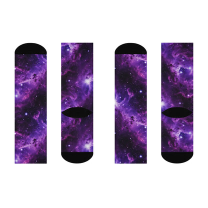 Vivid Purple Space Socks