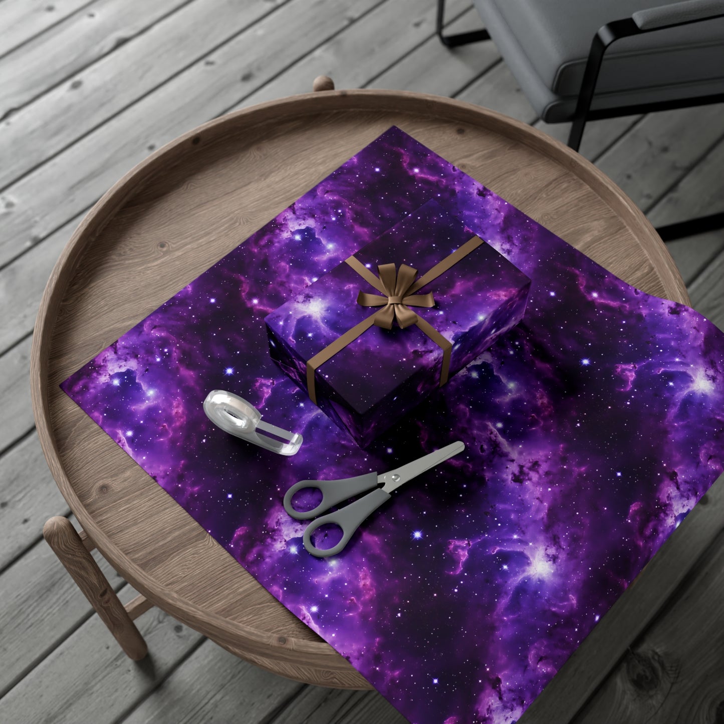 Vivid Purple Space Wrapping Paper