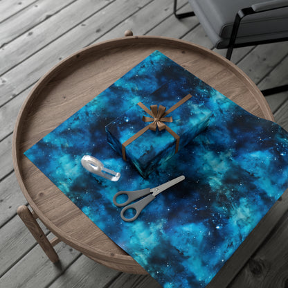 Cerulean Starscape Wrapping Paper