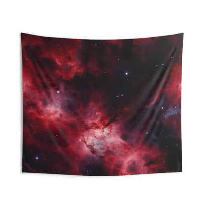 Crimson Nebulae Wall Tapestry