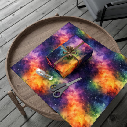 Rainbow Space Wrapping Paper