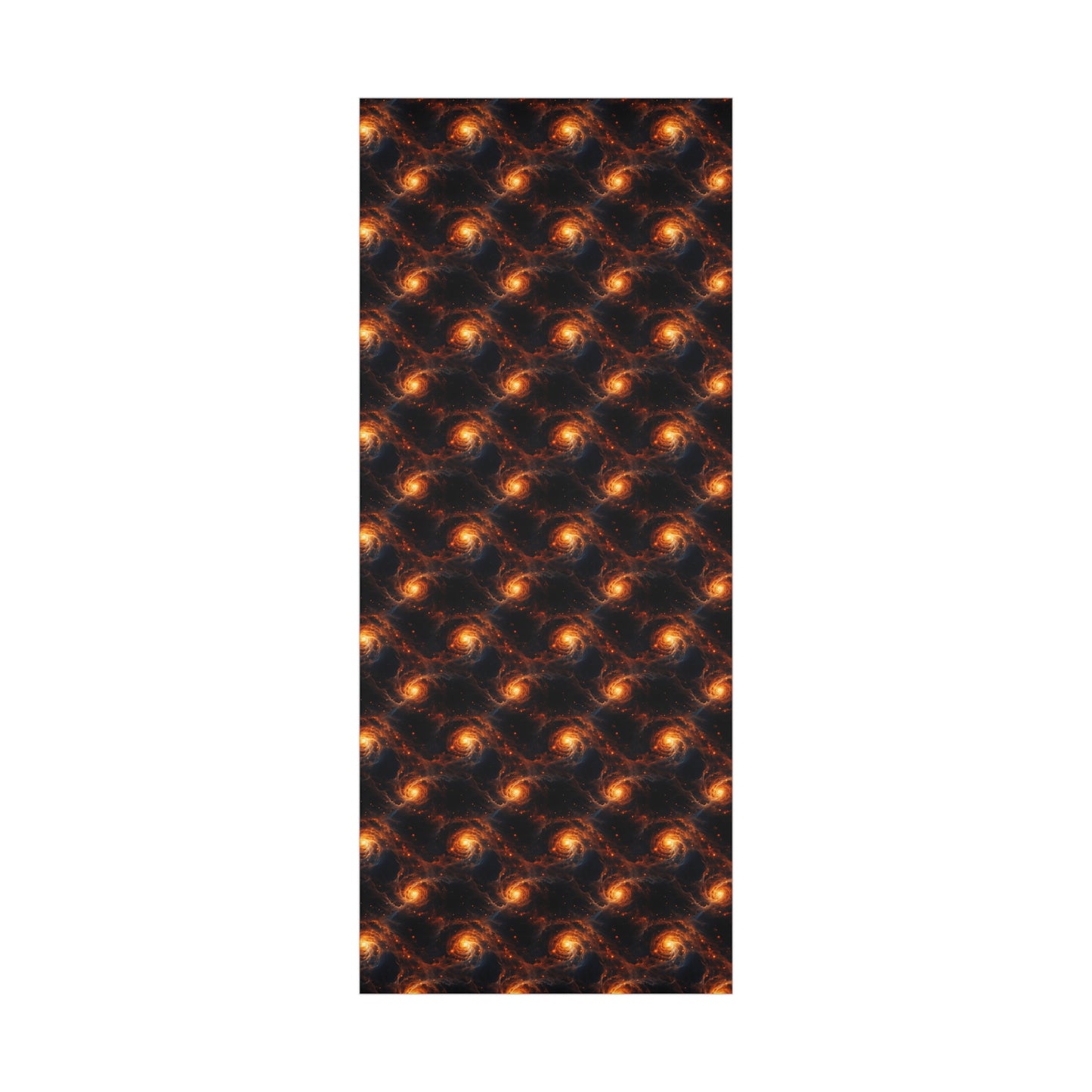 Orange Galaxies Wrapping Paper