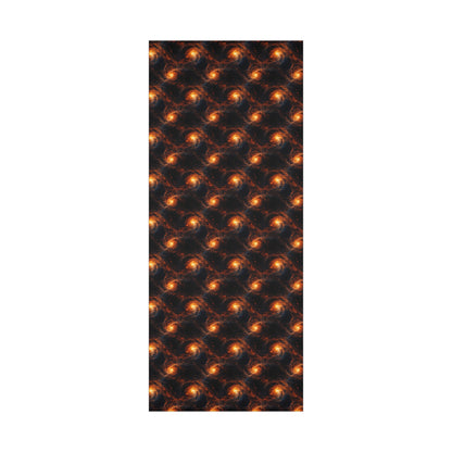 Orange Galaxies Wrapping Paper