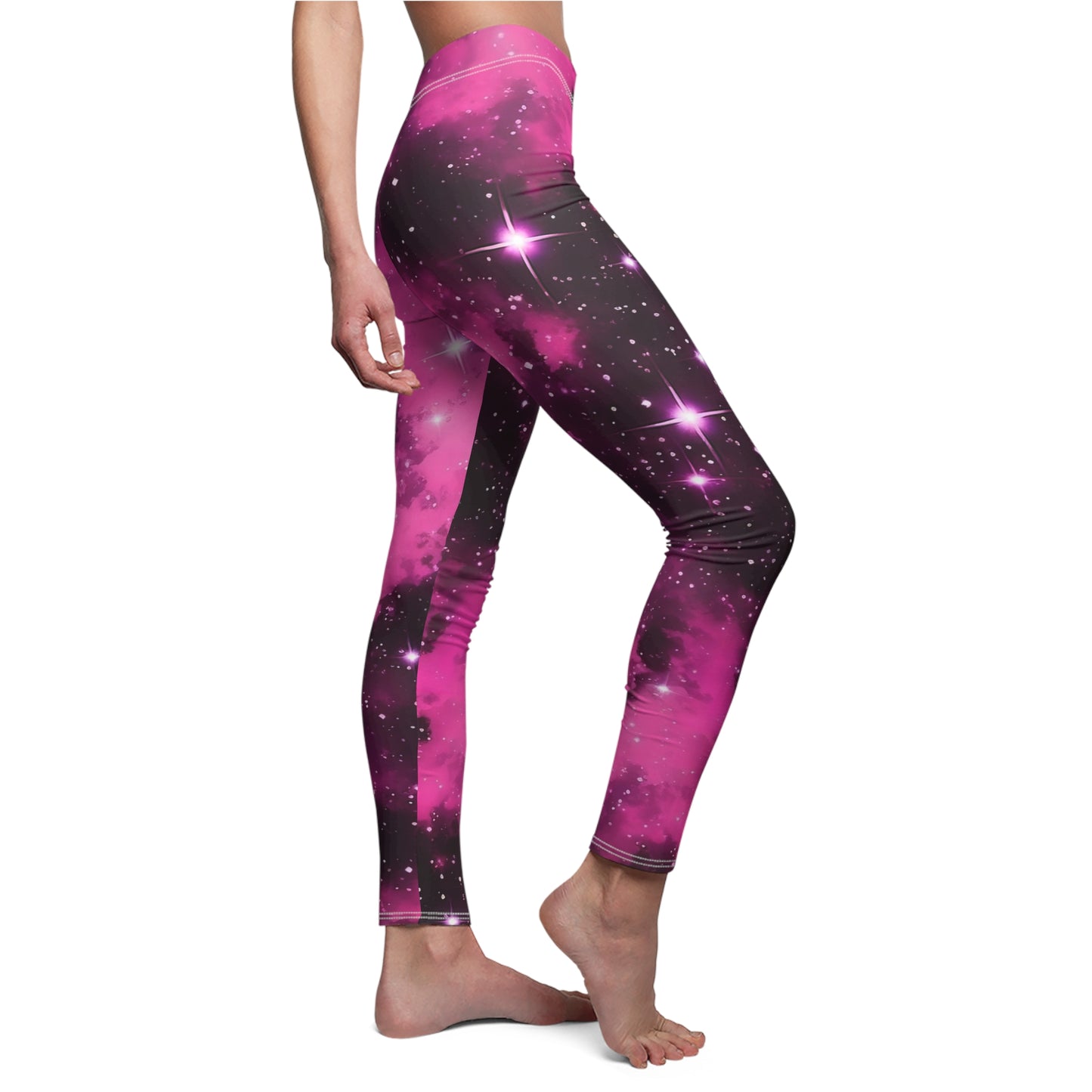 Pink Starscape Casual Leggings