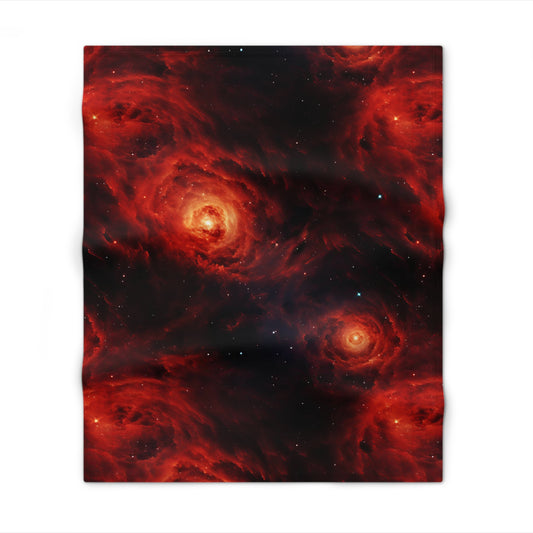 Double Crimson Galaxies Throw Blanket