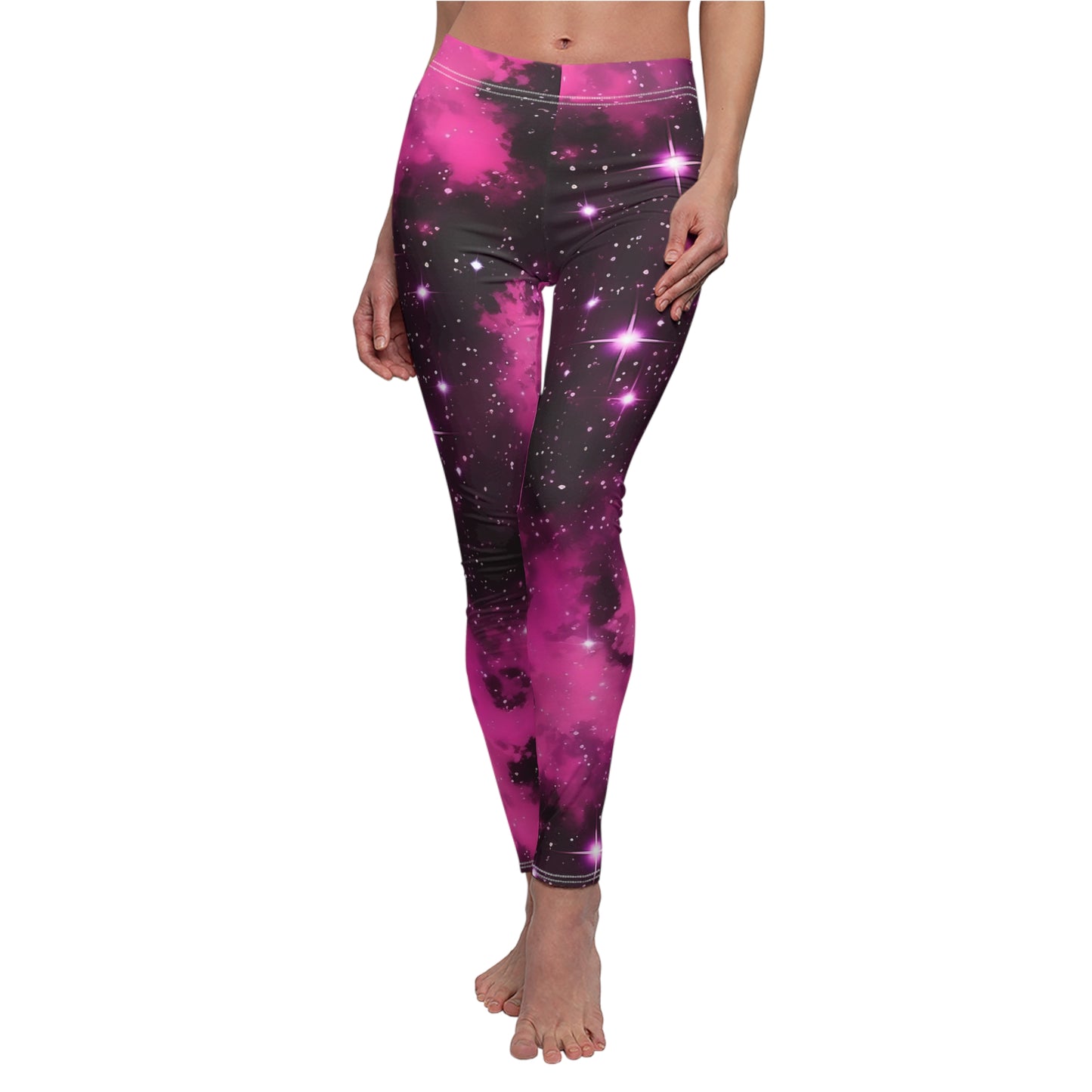 Pink Starscape Casual Leggings