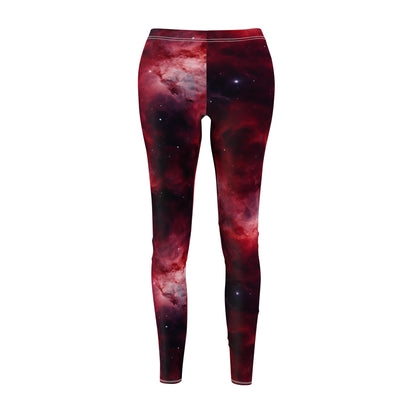 Crimson Nebulae Casual Leggings