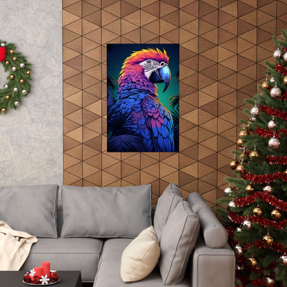 Iridescent Macaw Poster