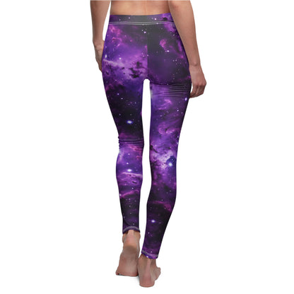 Vivid Purple Space Women's Casual Leggings