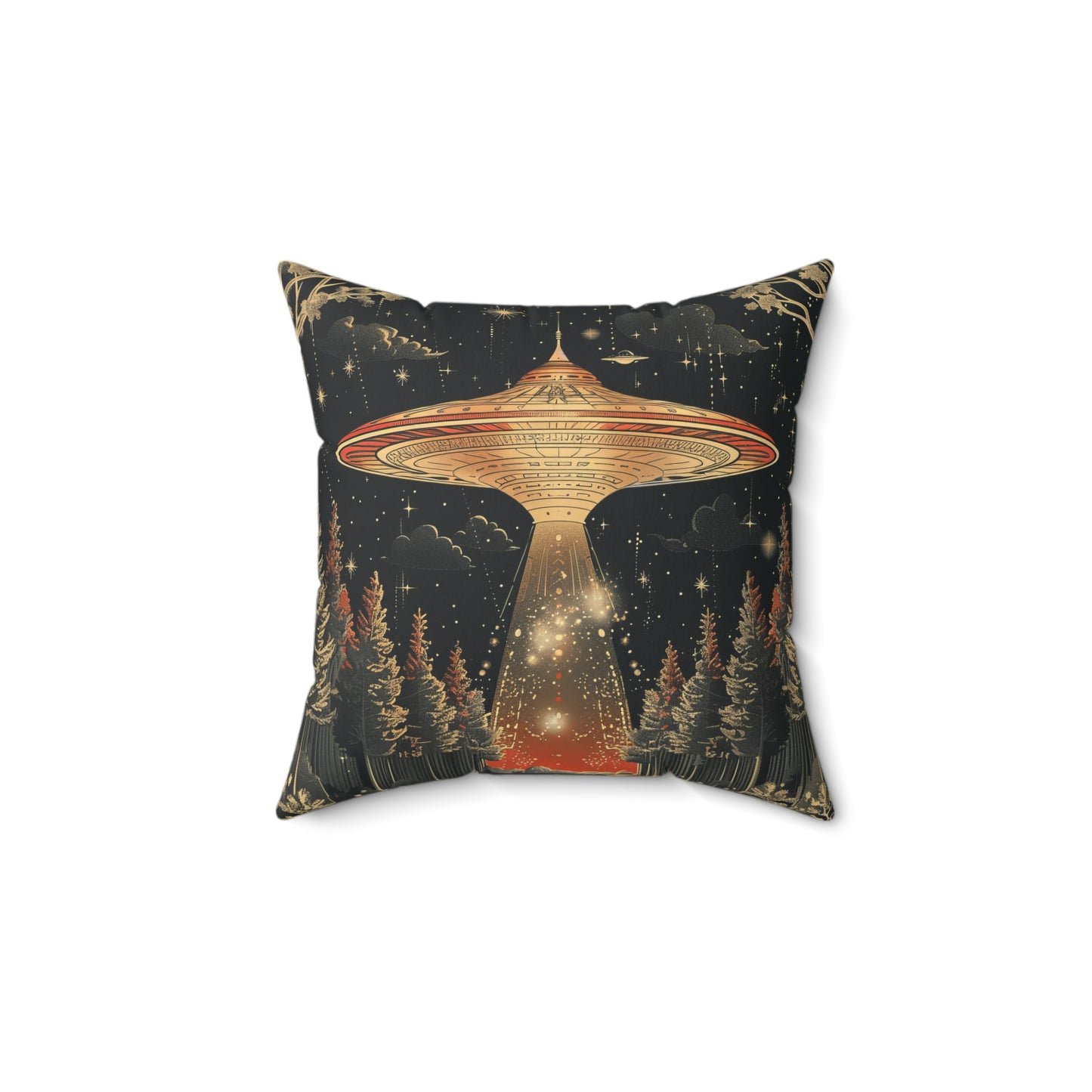 Forest Abduction Throw Pillow