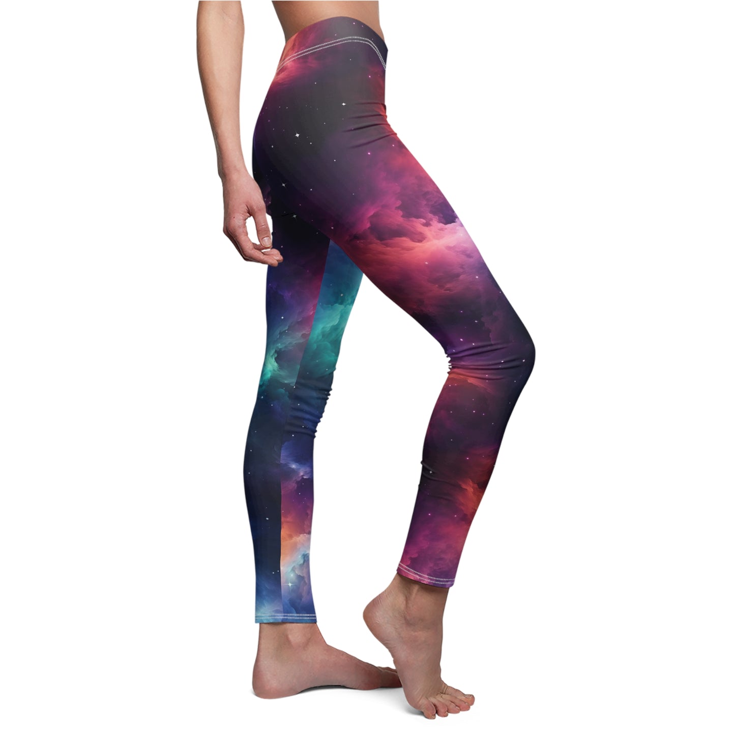 Neon Nebula Casual Leggings