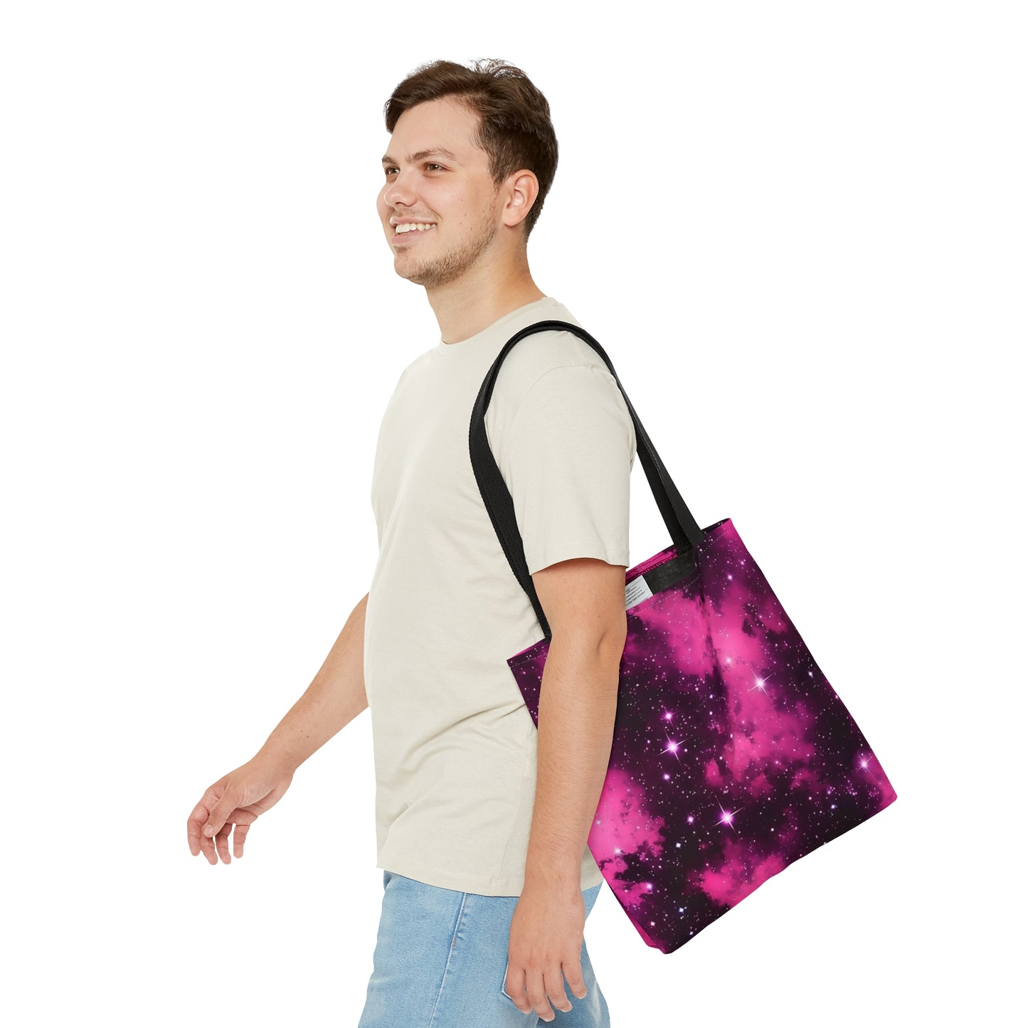 Pink Starscape Tote Bag