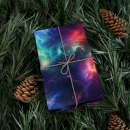 Neon Nebula Wrapping Paper