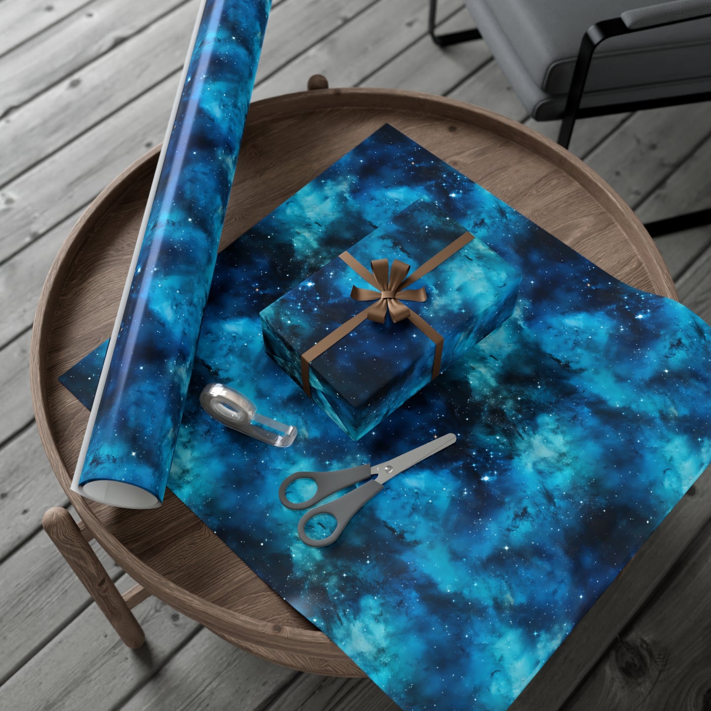 Cerulean Starscape Wrapping Paper