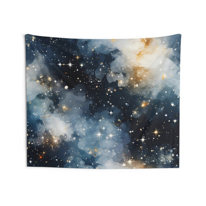 Icy White Galaxy Wall Tapestry