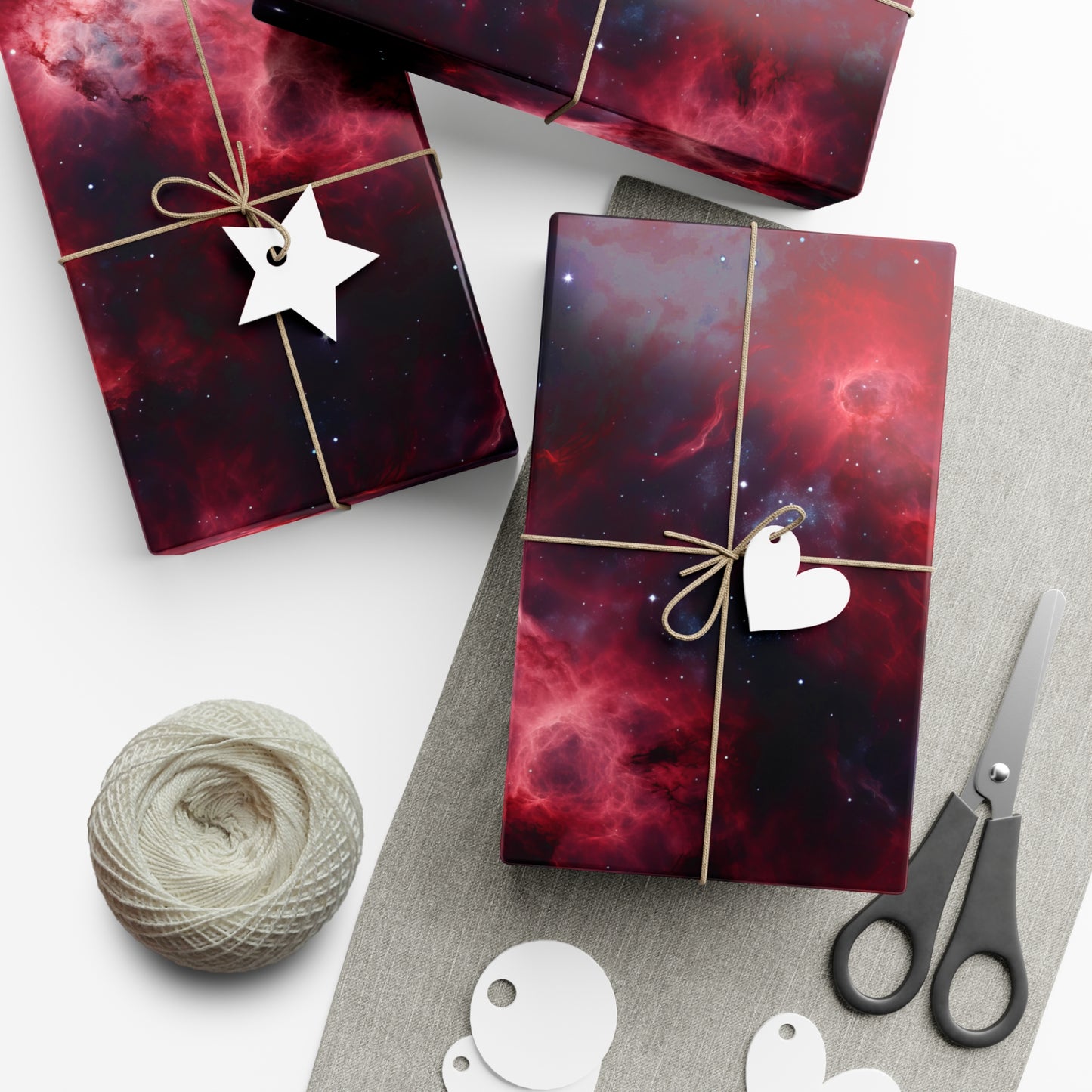 Crimson Nebulae Wrapping Paper