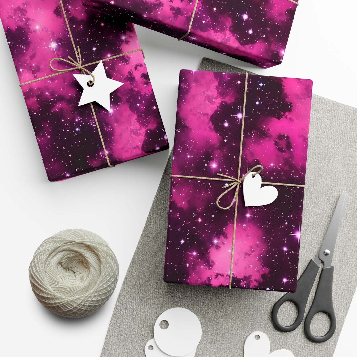 Pink Starscape Wrapping Paper