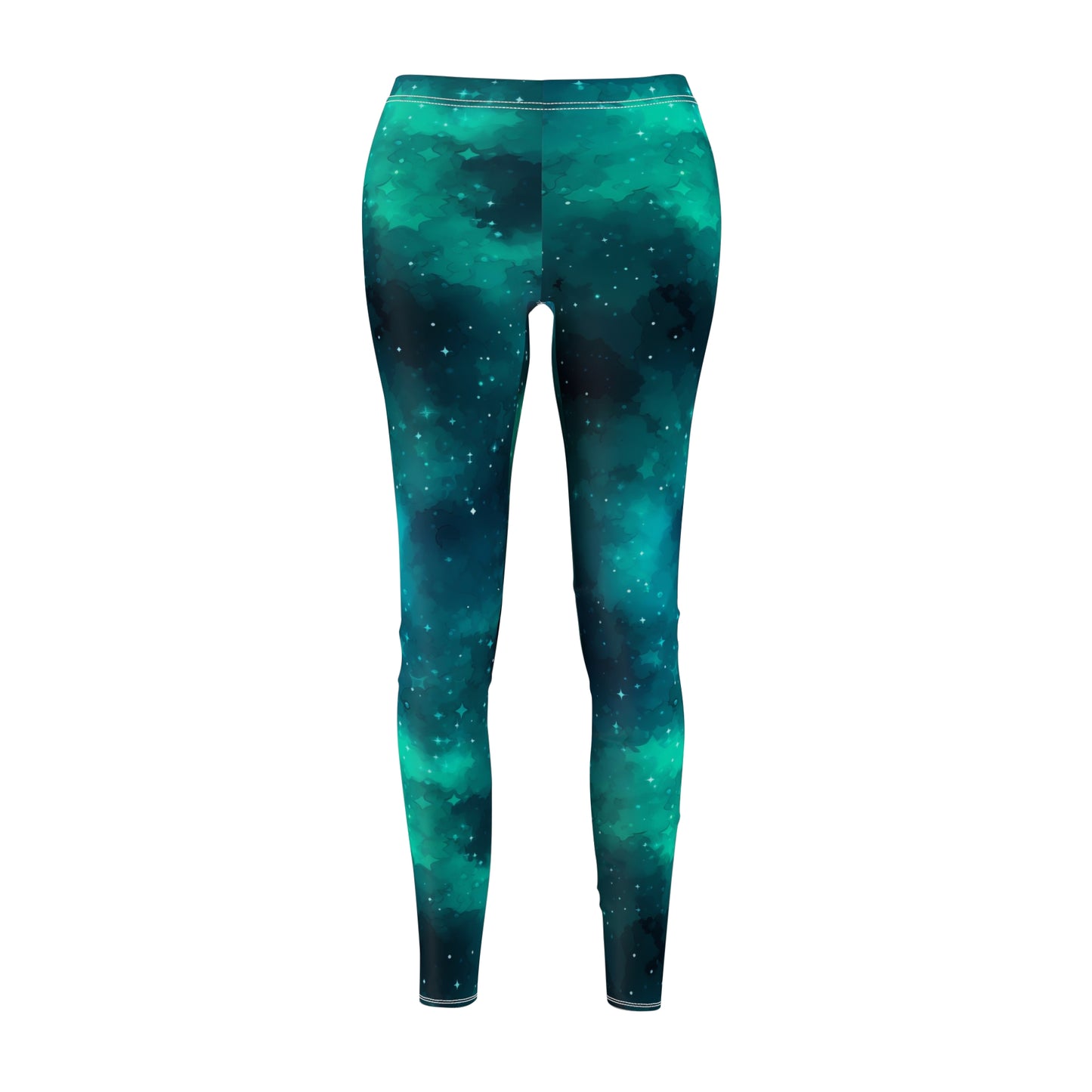 Cyan Starscape Casual Leggings