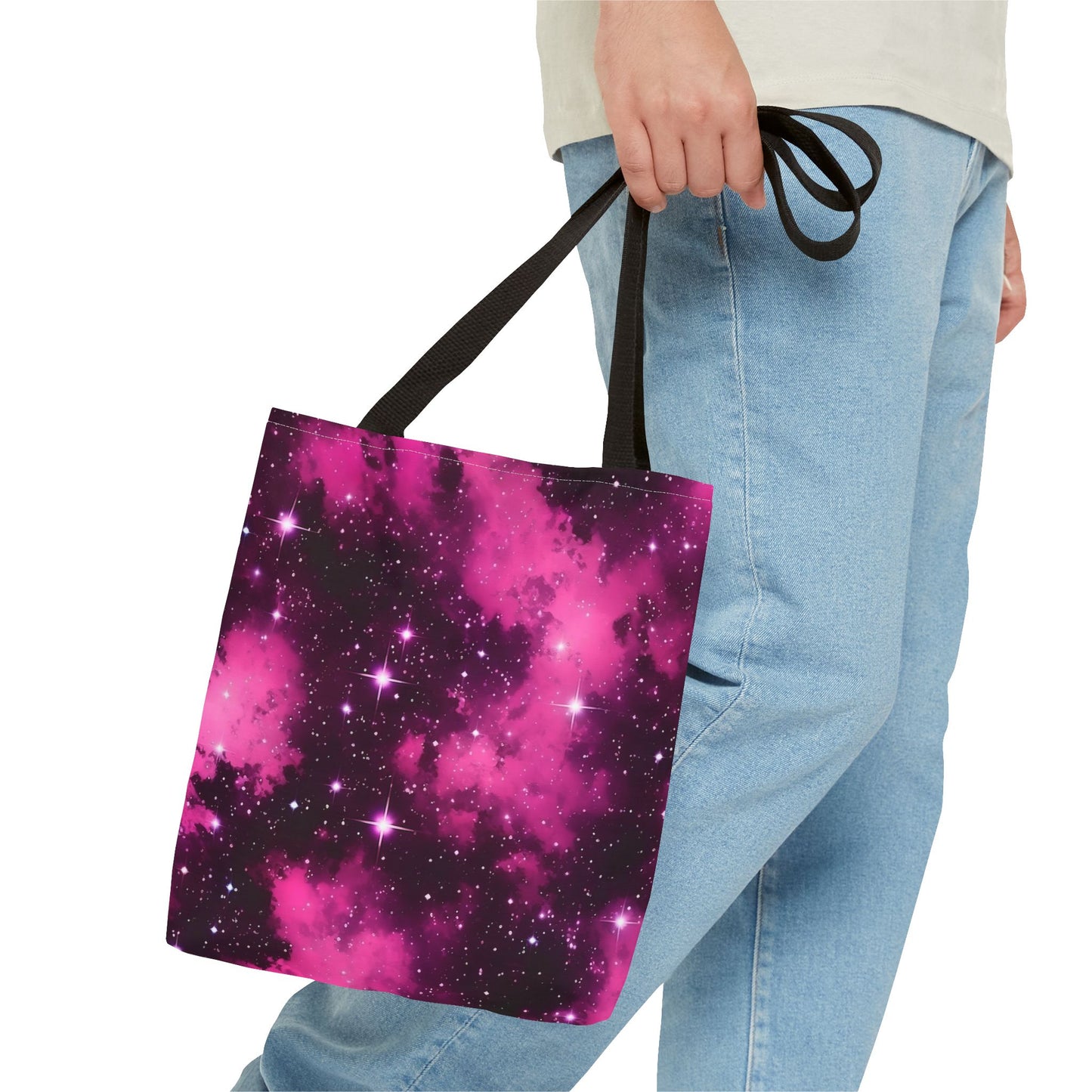 Hot Pink Starscape Tote Bag