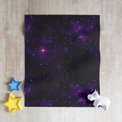 Dark Purple Space Throw Blanket