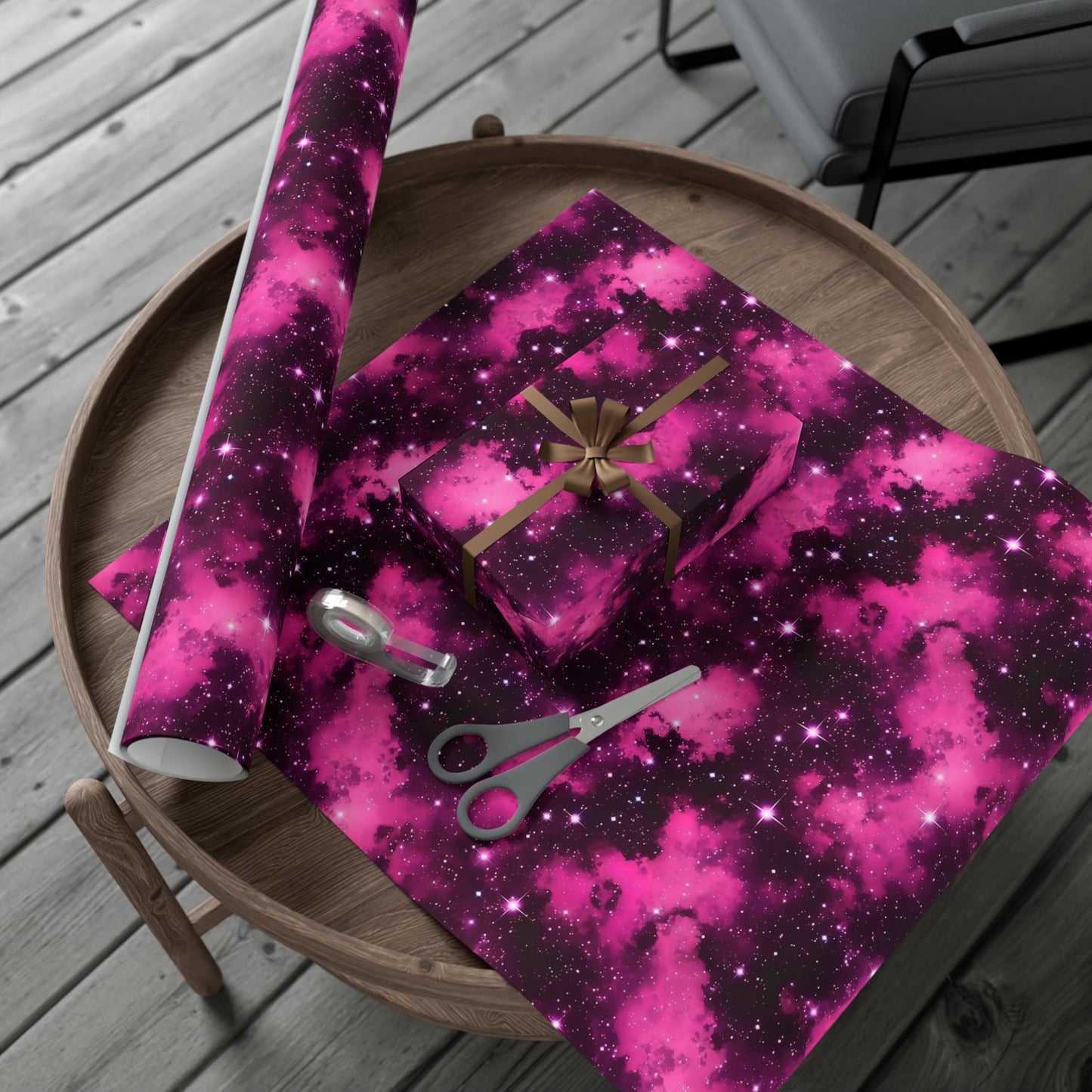 Pink Starscape Wrapping Paper