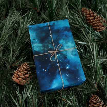 Cerulean Starscape Wrapping Paper