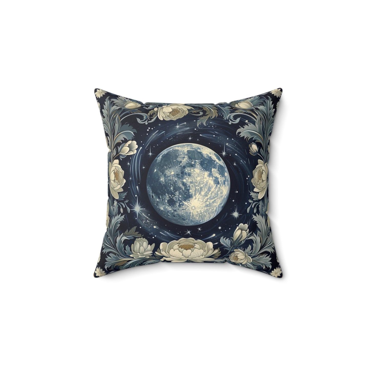 Lunar Wreath Throw Pillow