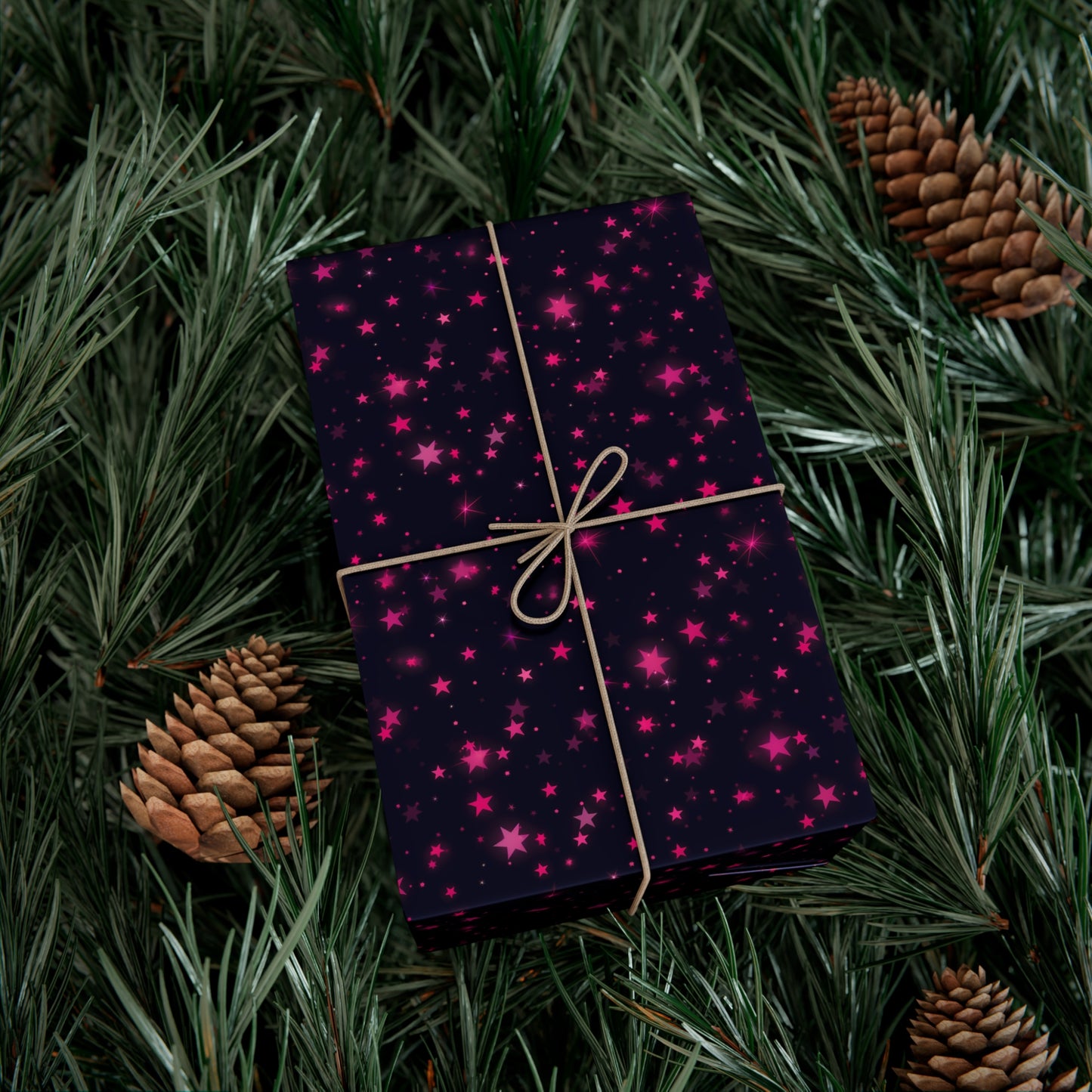 Pink Stars Wrapping Paper