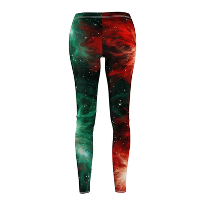 Festive Nebula Women's Christmas Casual Leggings