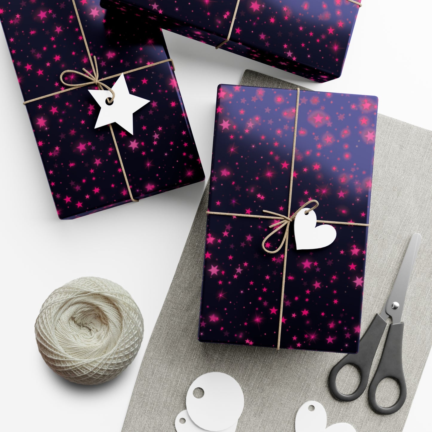 Pink Stars Wrapping Paper