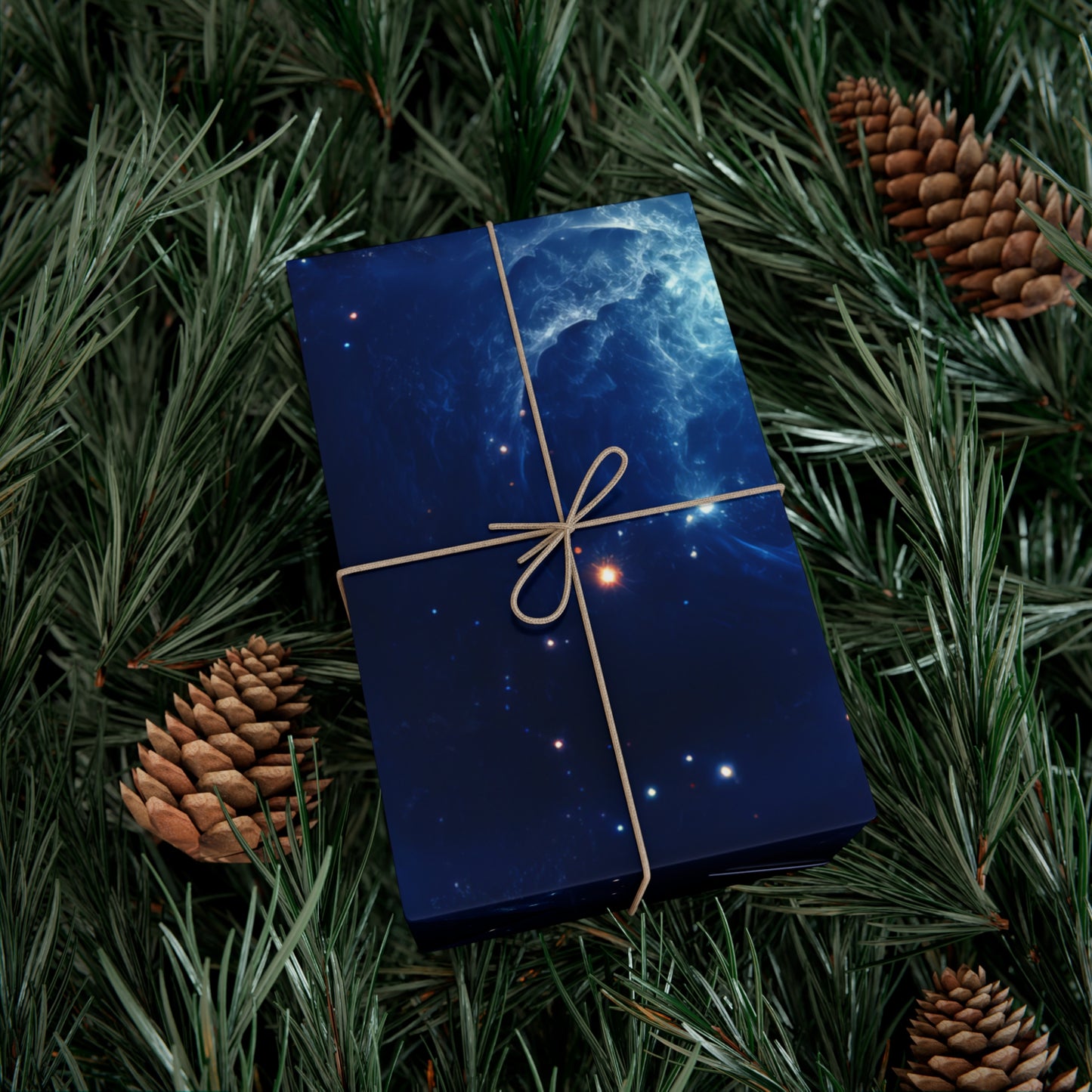 Blue Nebula Cluster Wrapping Paper