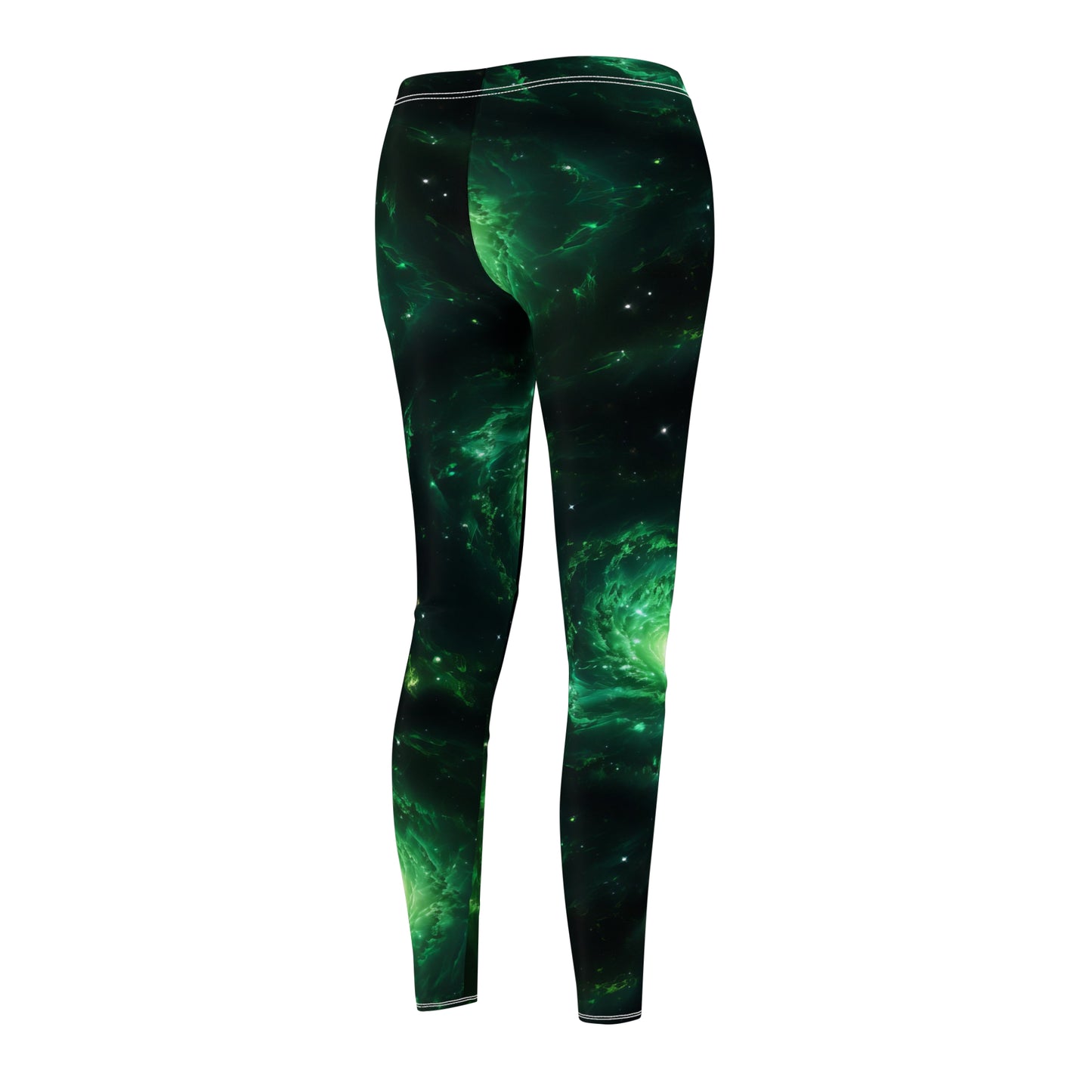 Double Green Galaxies Casual Leggings