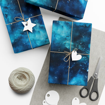 Cerulean Starscape Wrapping Paper