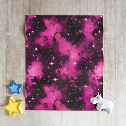 Pink Starscape Throw Blanket