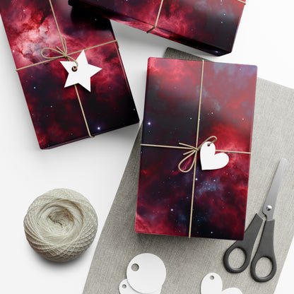 Crimson Nebulae Wrapping Paper