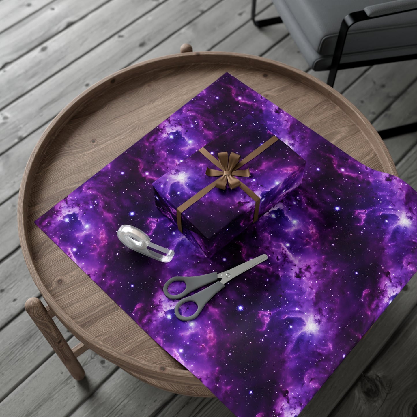 Vivid Purple Space Wrapping Paper