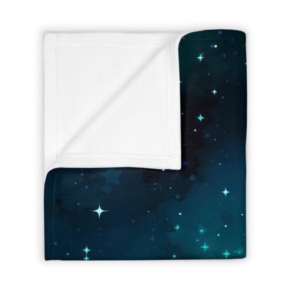 Cyan Starscape Throw Blanket