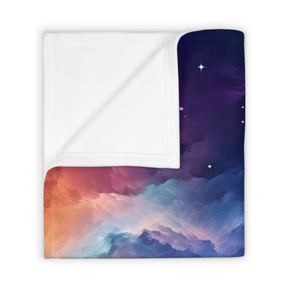 Neon Nebula Throw Blanket