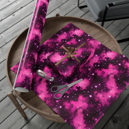 Pink Starscape Wrapping Paper