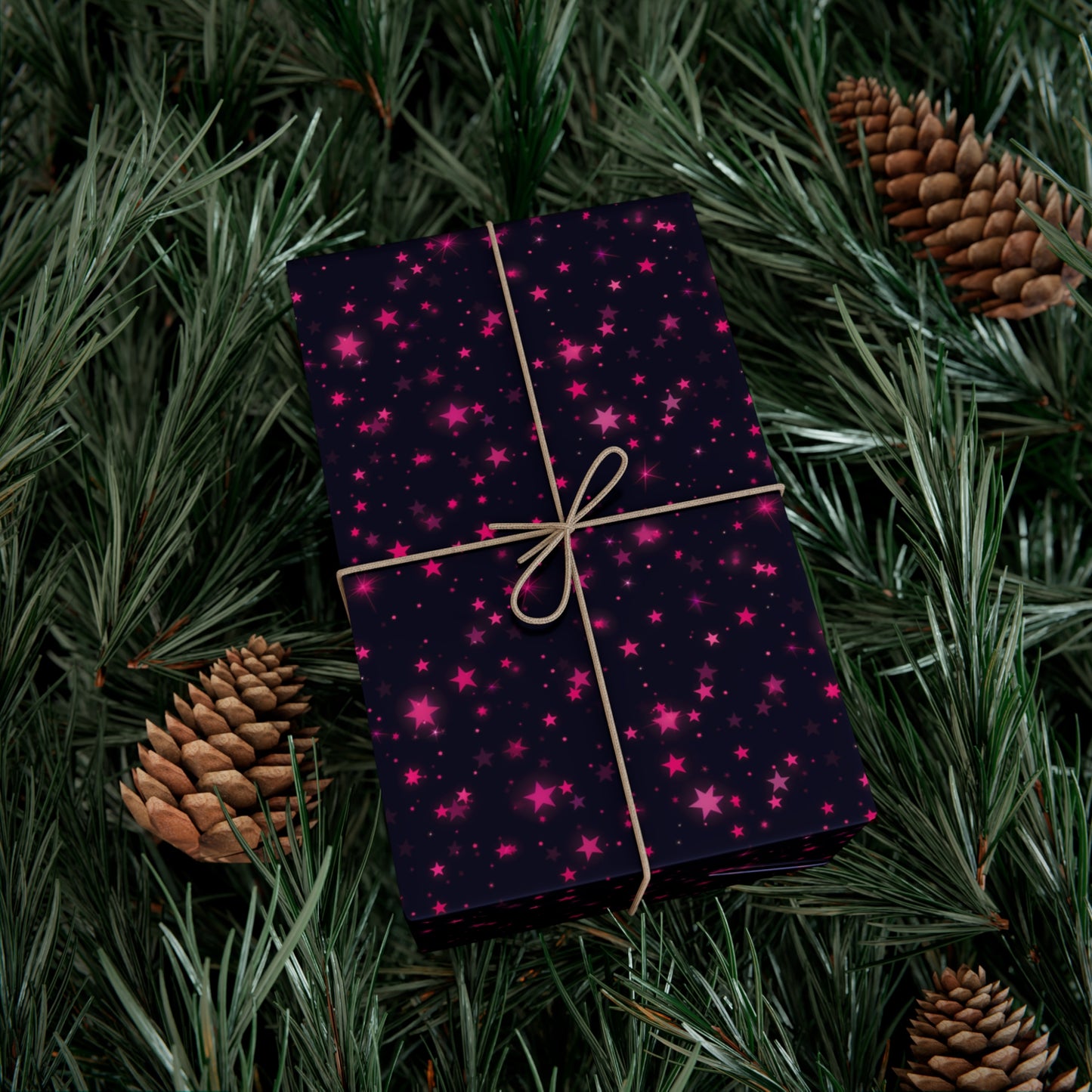 Pink Stars Wrapping Paper