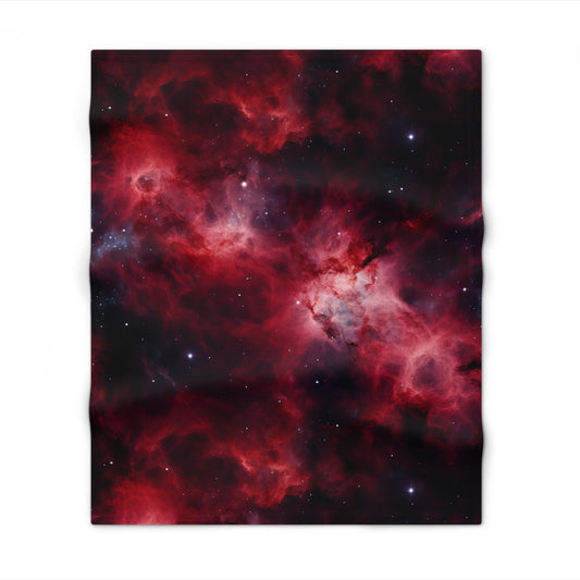 Crimson Nebulae Throw Blanket